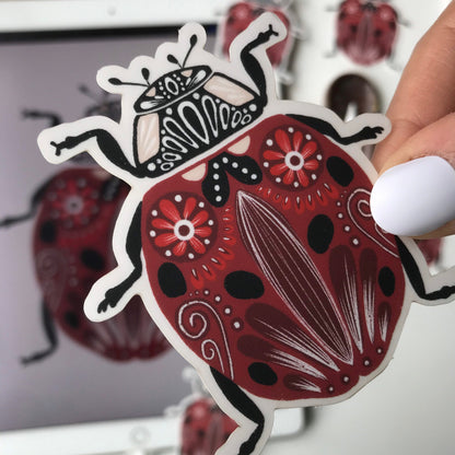 Lady bug waterproof sticker