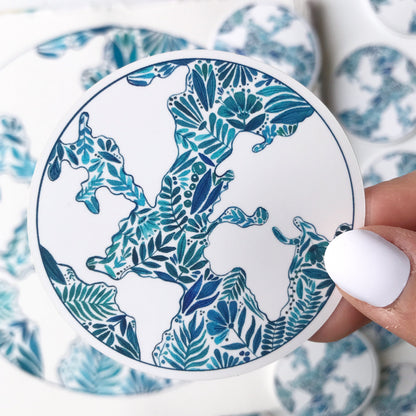 Plant world globe  stickers