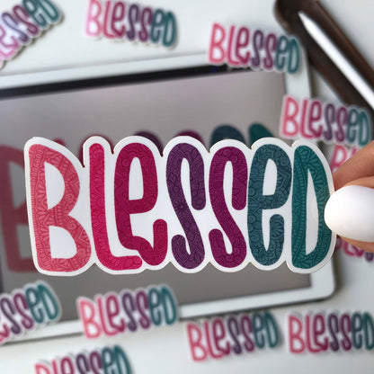 Blessed waterproof stickers