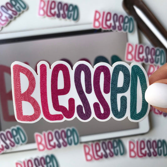 Blessed waterproof stickers