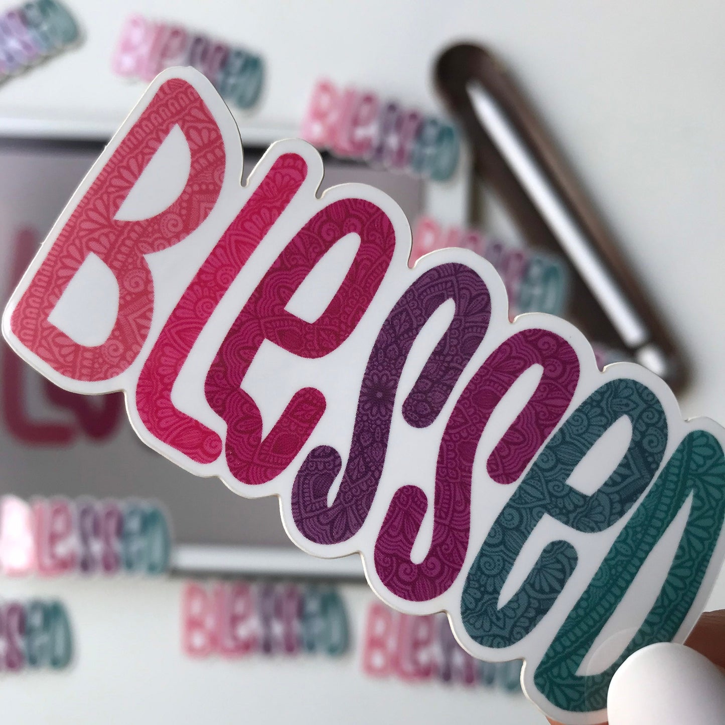 Blessed waterproof stickers