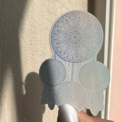 Matte holographic dreamcatcher  sticker