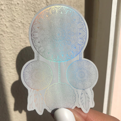 Matte holographic dreamcatcher  sticker
