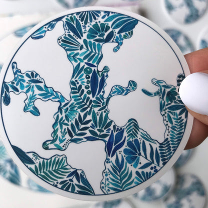 Plant world globe  stickers
