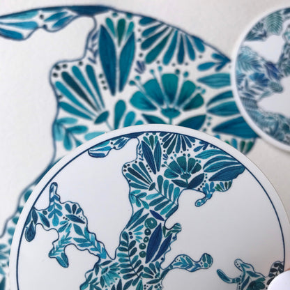 Plant world globe  stickers