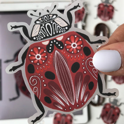 Lady bug waterproof sticker