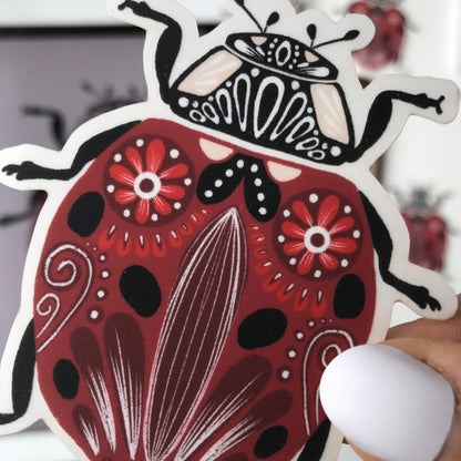 Lady bug waterproof sticker