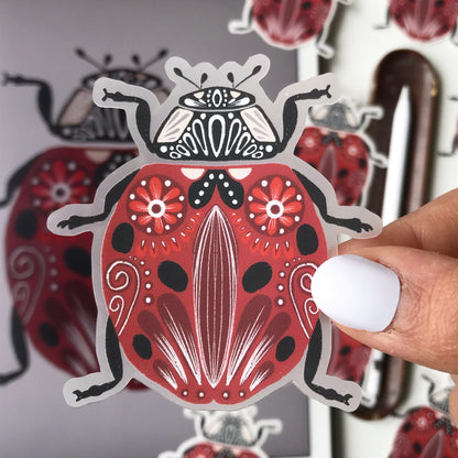 Lady bug waterproof sticker