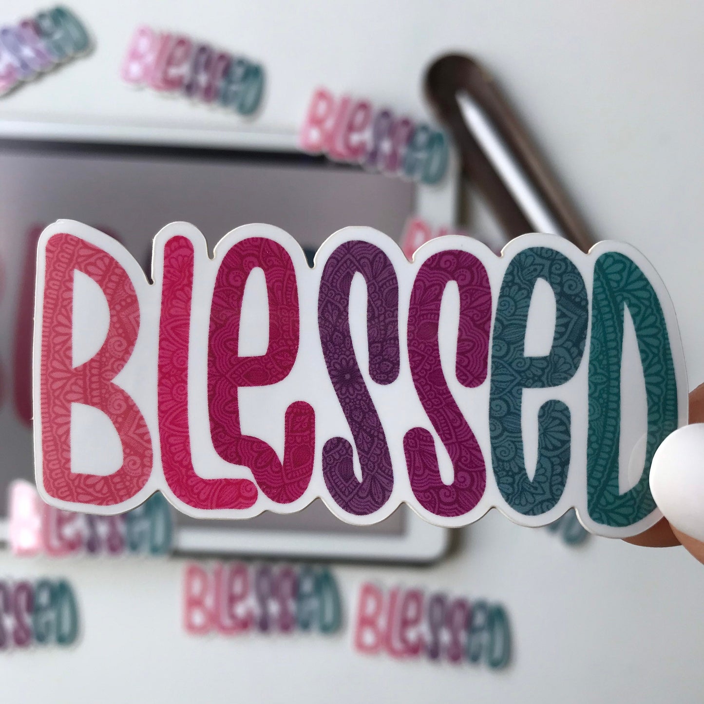 Blessed waterproof stickers