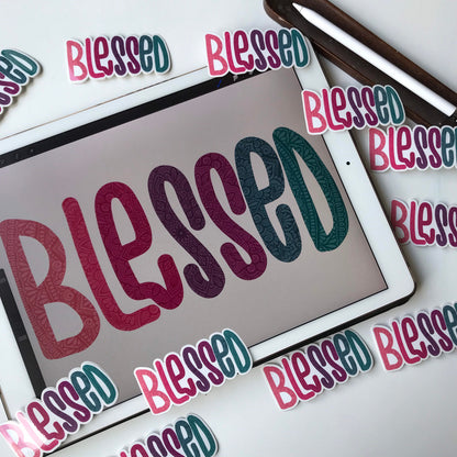 Blessed waterproof stickers