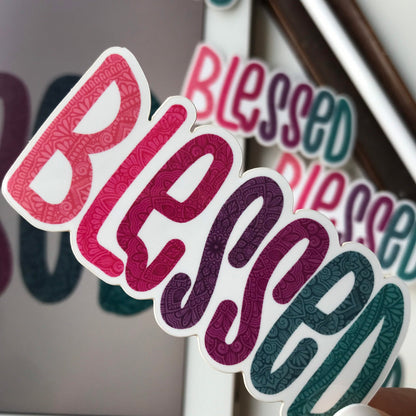 Blessed waterproof stickers