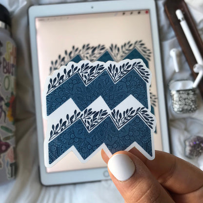 Aquarius mandala waterproof stickers