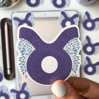 Taurus mandala waterproof sticker