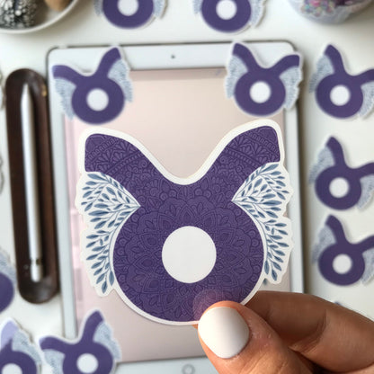 Taurus mandala waterproof sticker