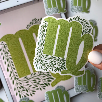 Virgo mandala waterproof sticker