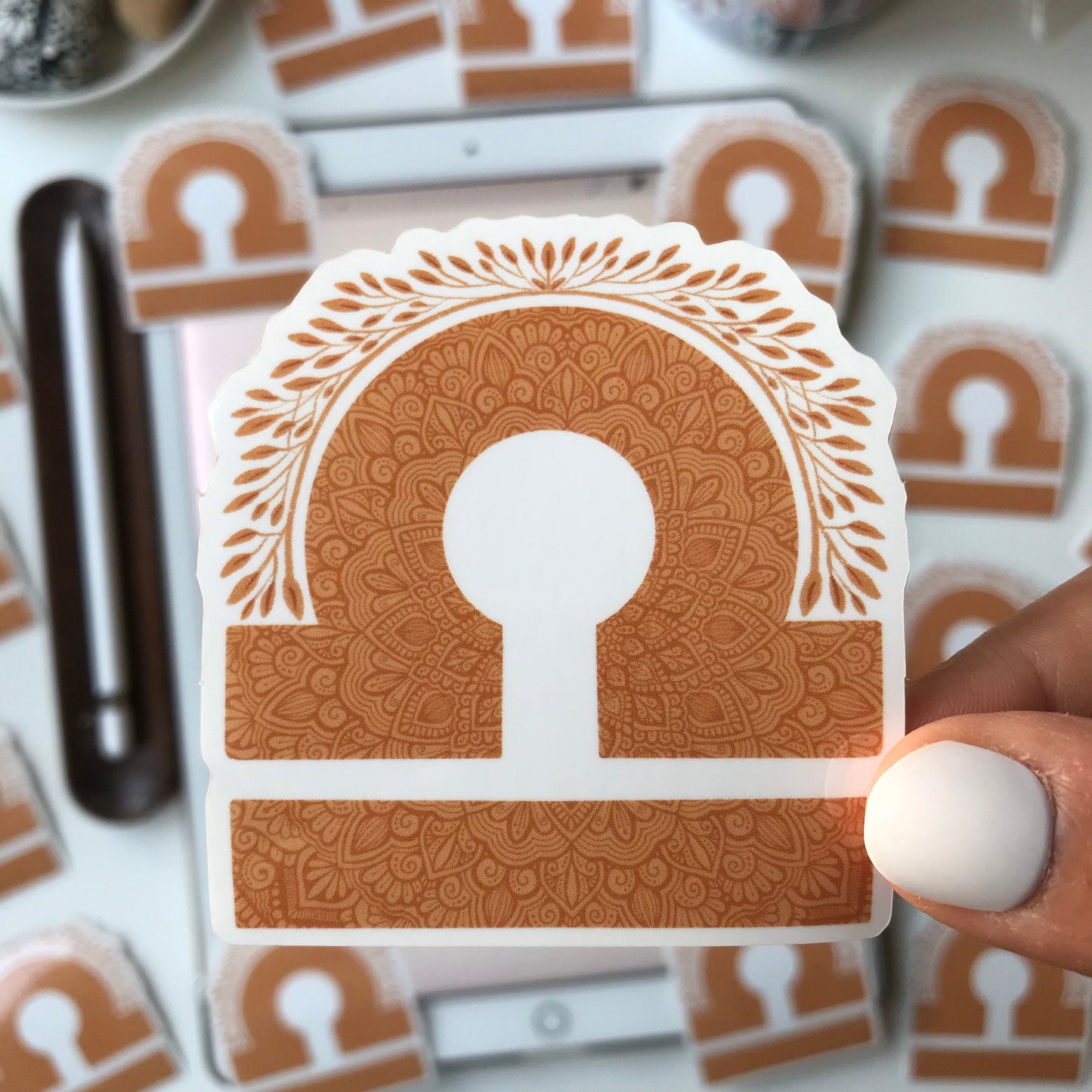 Libra mandala waterproof stickers