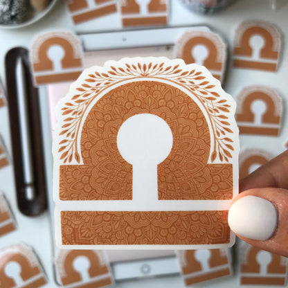 Libra mandala waterproof stickers