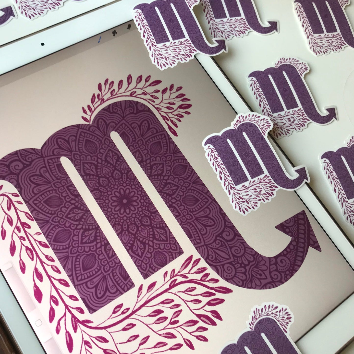 Scorpio mandala waterproof stickers