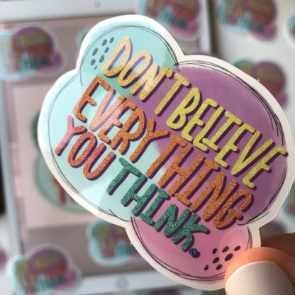 Don’t overthink it mandala  sticker