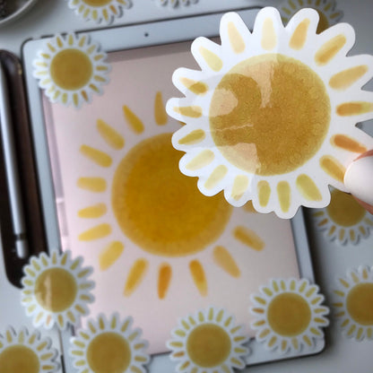 Sun mandala waterproof sticker