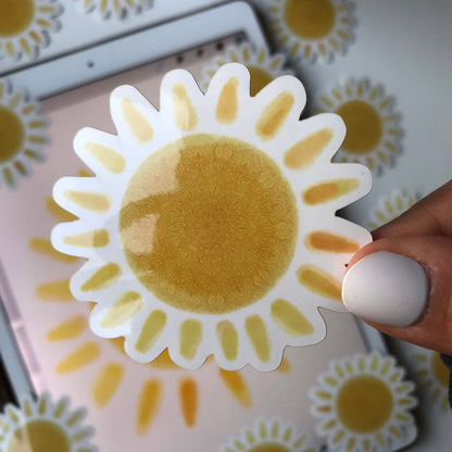 Sun mandala waterproof sticker