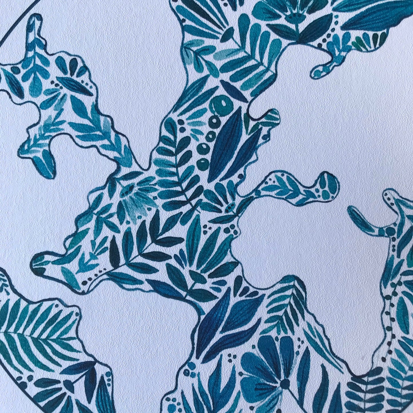 Watercolor world glob print