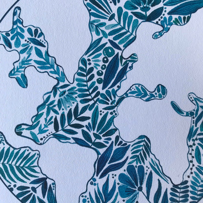 Watercolor world glob print