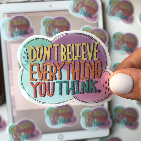 Don’t overthink it mandala  sticker