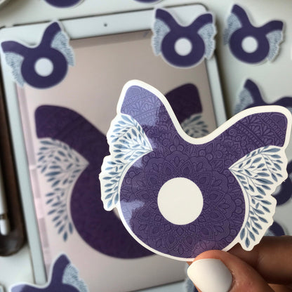 Taurus mandala waterproof sticker
