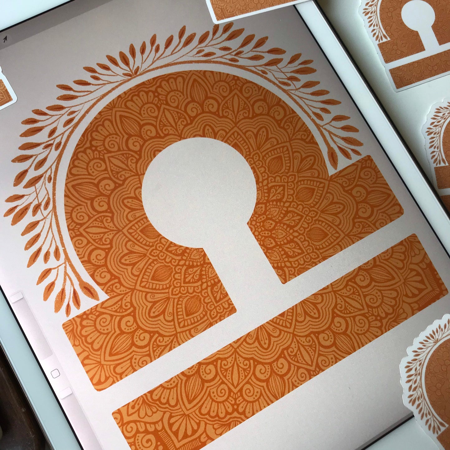 Libra mandala waterproof stickers