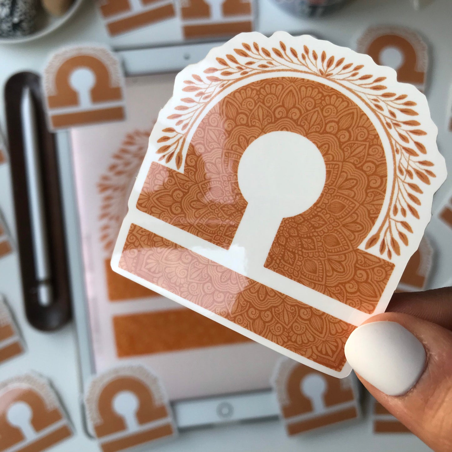 Libra mandala waterproof stickers