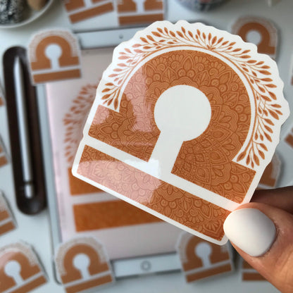 Libra mandala waterproof stickers