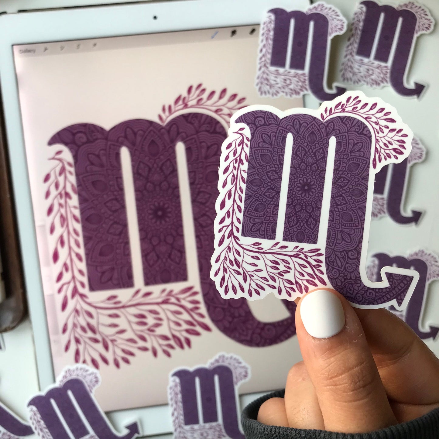 Scorpio mandala waterproof stickers