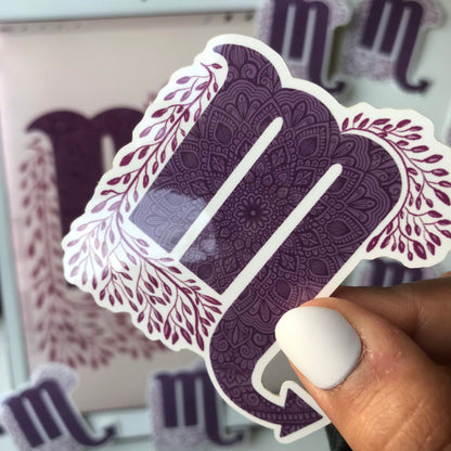 Scorpio mandala waterproof stickers