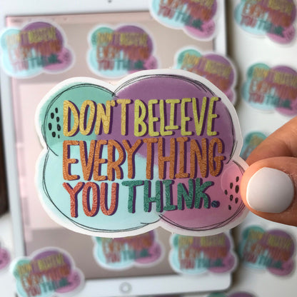 Don’t overthink it mandala  sticker
