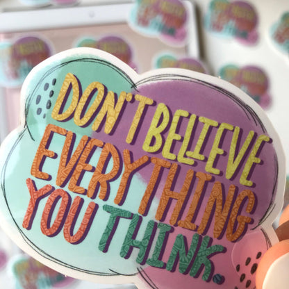Don’t overthink it mandala  sticker