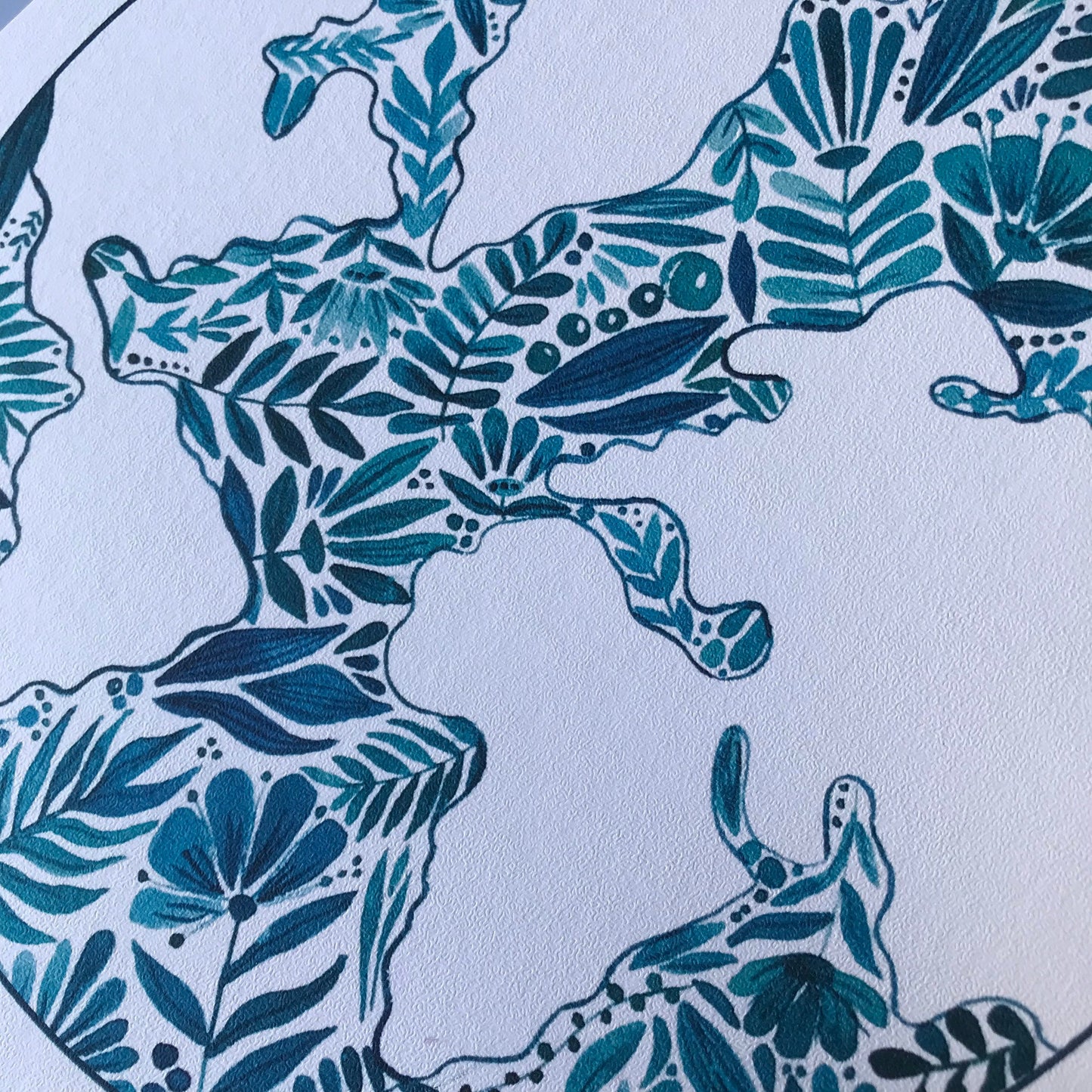 Watercolor world glob print