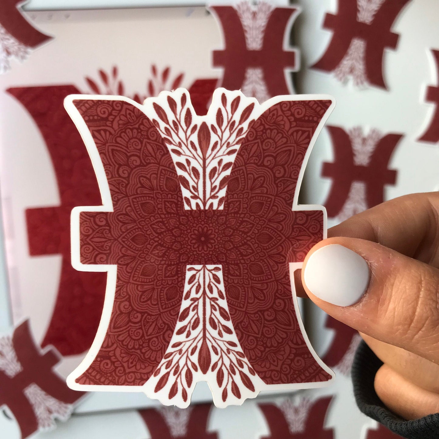 Pisces mandala waterproof sticker