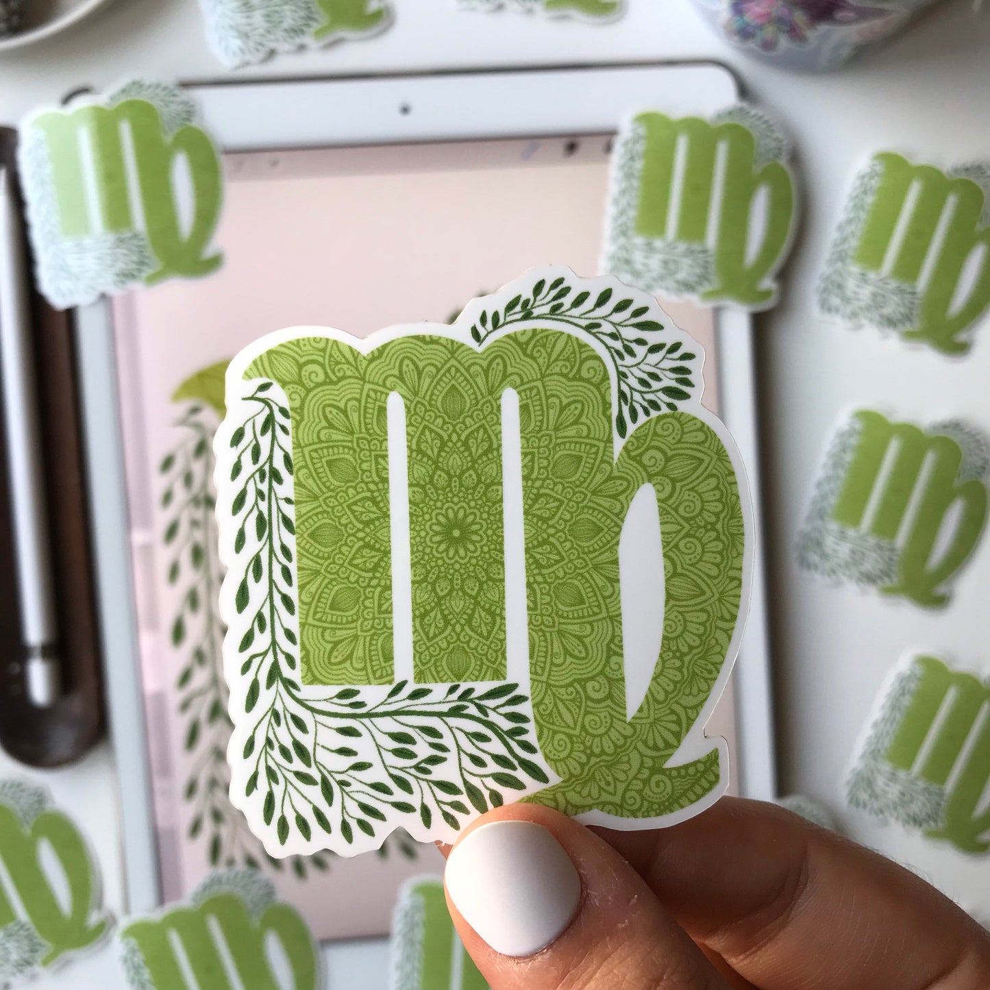 Virgo mandala waterproof sticker