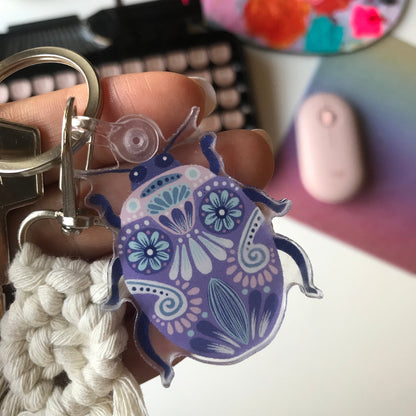 Folk cute bug acrylic keychain