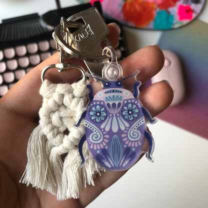 Folk cute bug acrylic keychain