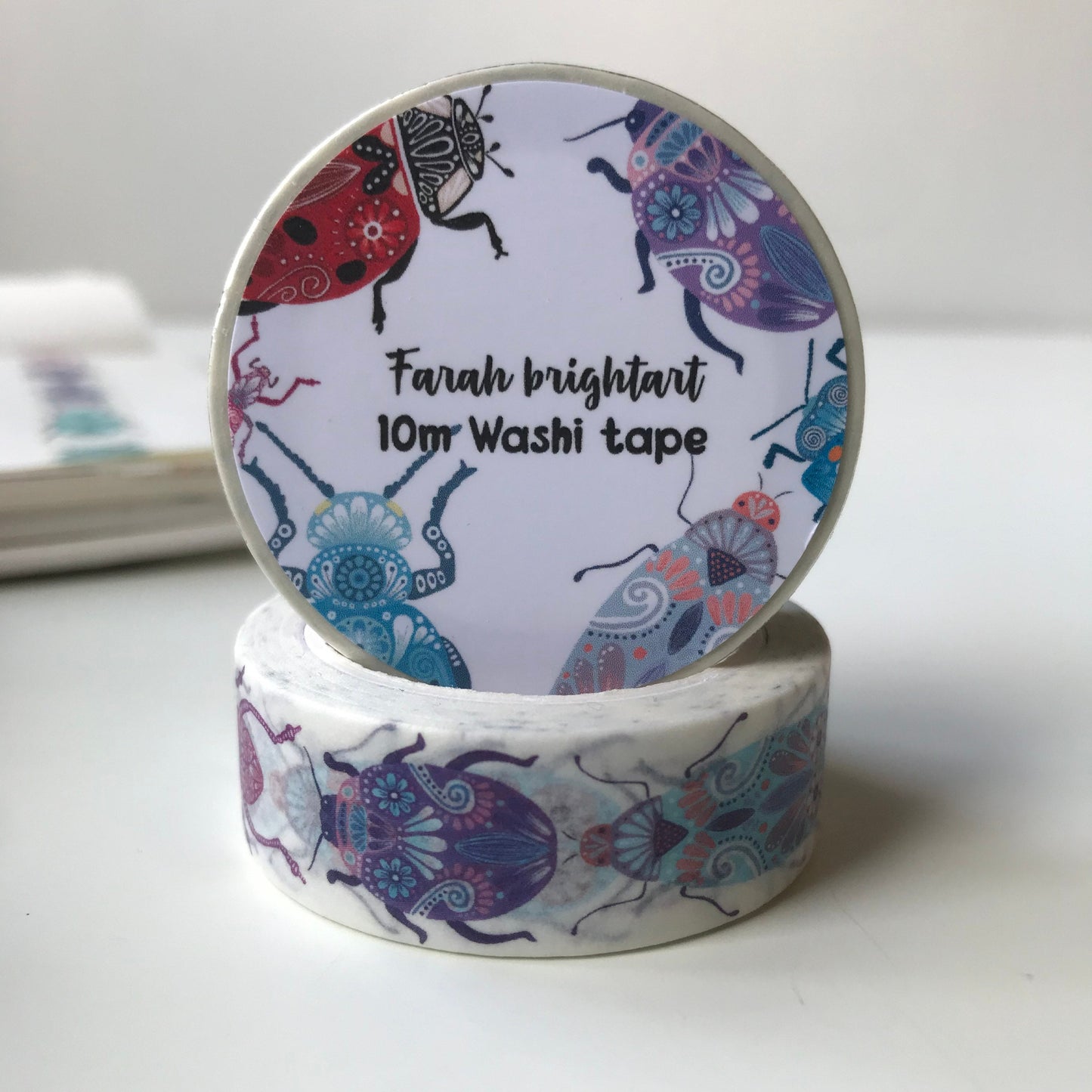 Cute bugs 10mm washi tape
