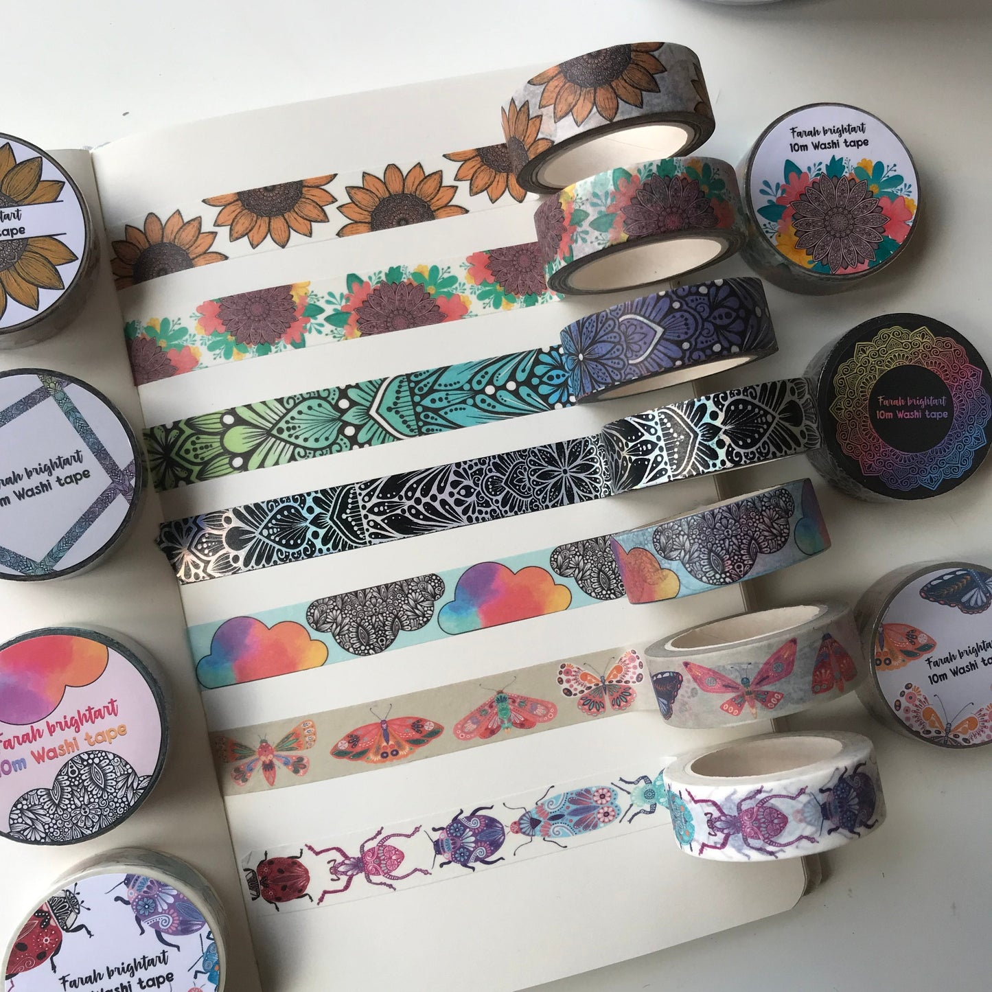 10mm Washi tape pack of 7