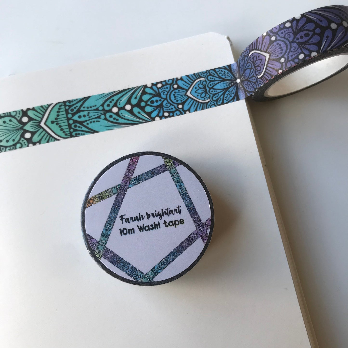 Rainbow Mandala 10mm washi tape