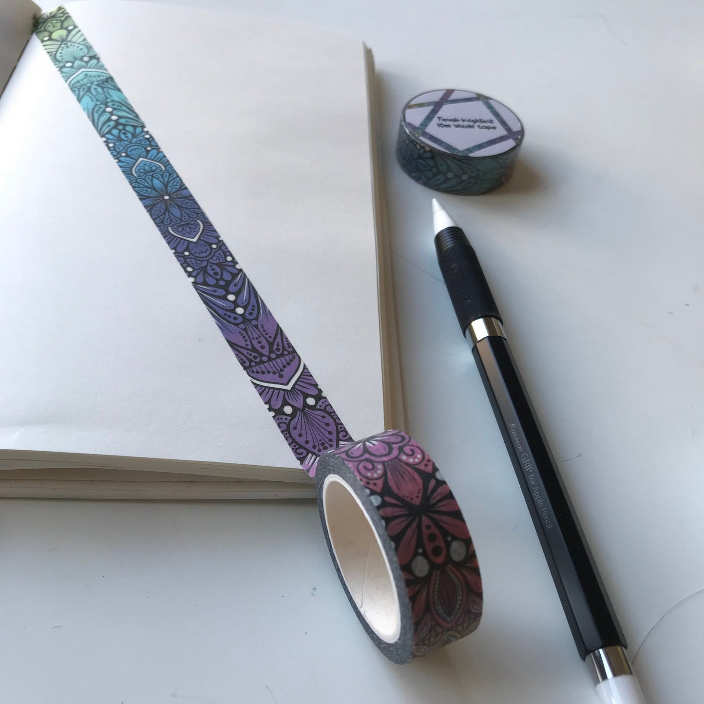 Rainbow Mandala 10mm washi tape