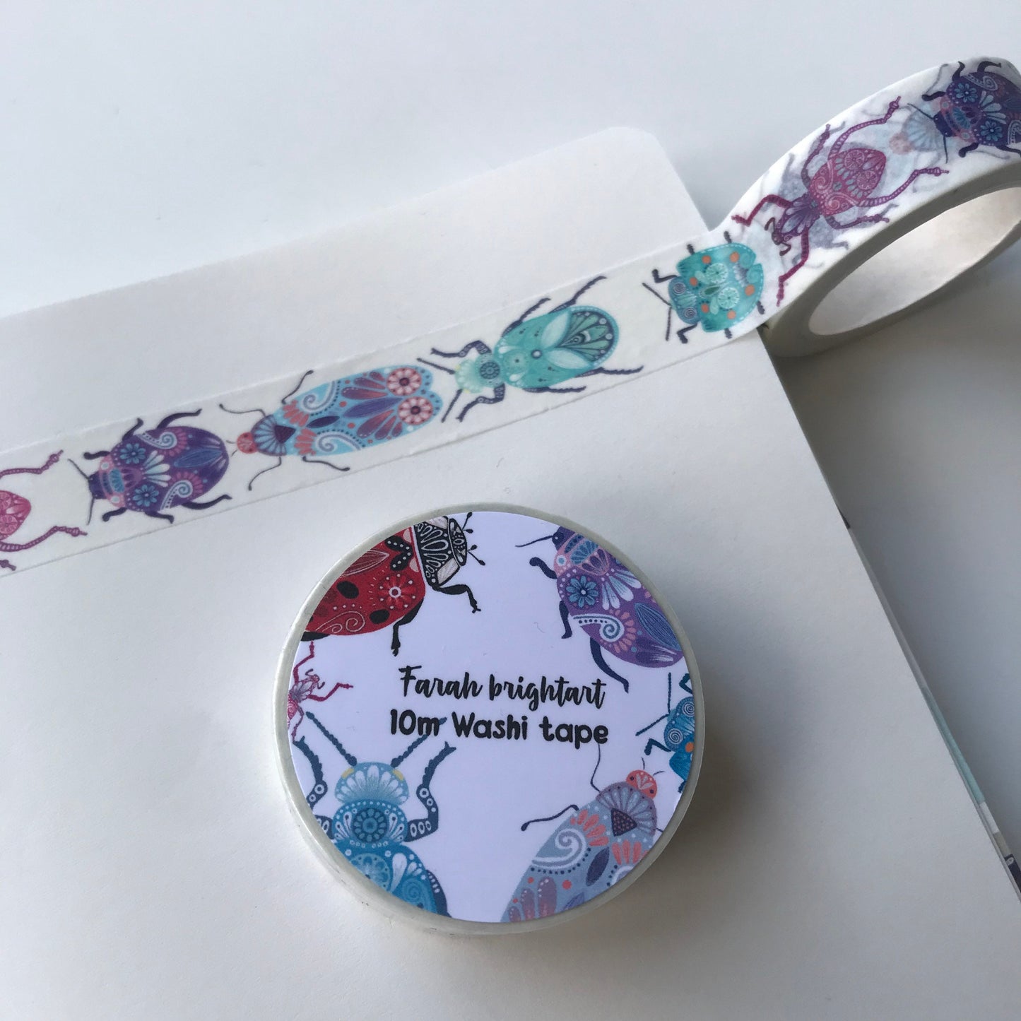 Cute bugs 10mm washi tape