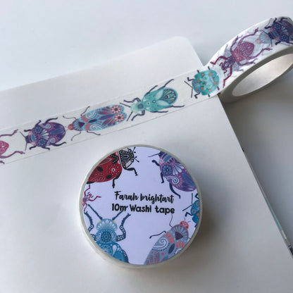 Cute bugs 10mm washi tape