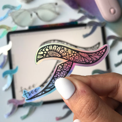 Free holographic zentangle stickers