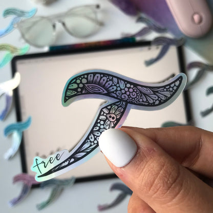 Free holographic zentangle stickers