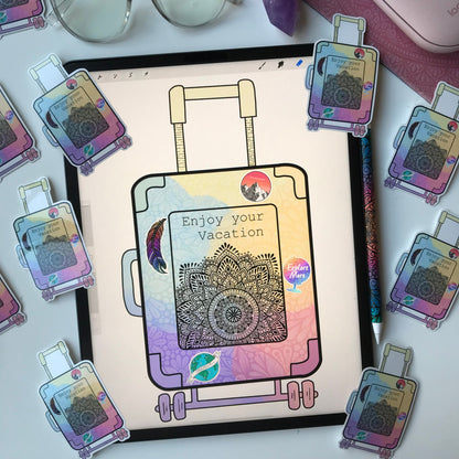 Mandala Luggage stickers